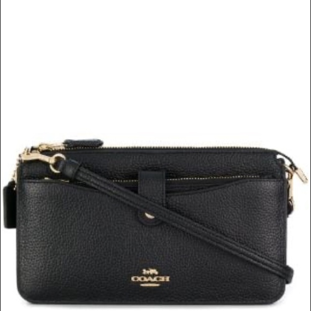 Coach Pop Up Messenger black leather crossbody